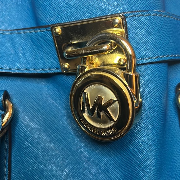 🔥Michael Kors Hamilton Tote. Teal. Dust bag included🔥 - Picture 6 of 10